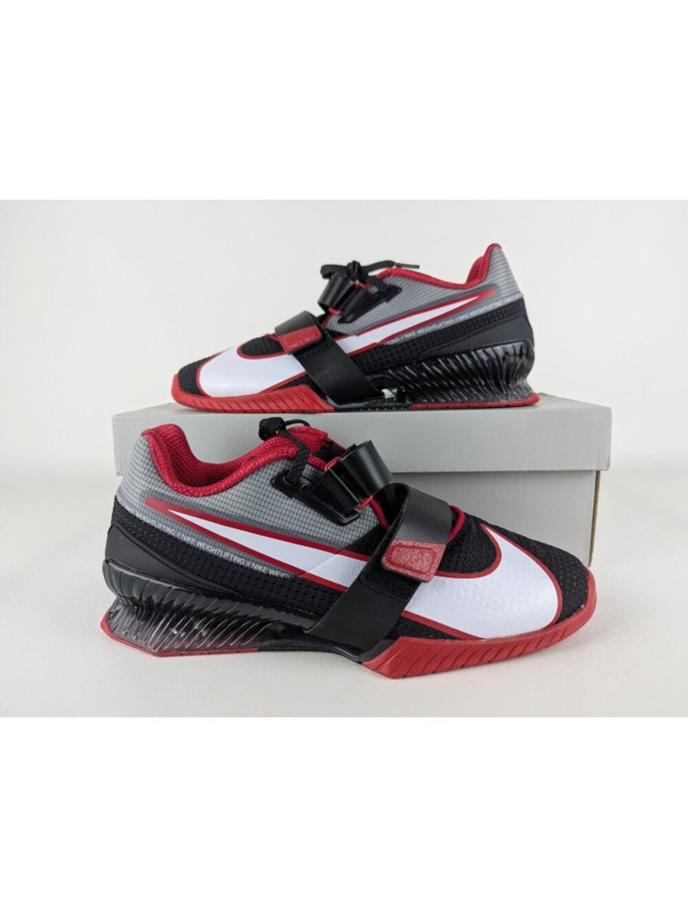 Nike Romaleos 4 Men's Size 10.5 Black University Red White Weightlifting Shoes
